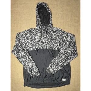 Adidas Originals Runner Jacket Mens M SAMPLE Nylon Half Zip Black White Leopard